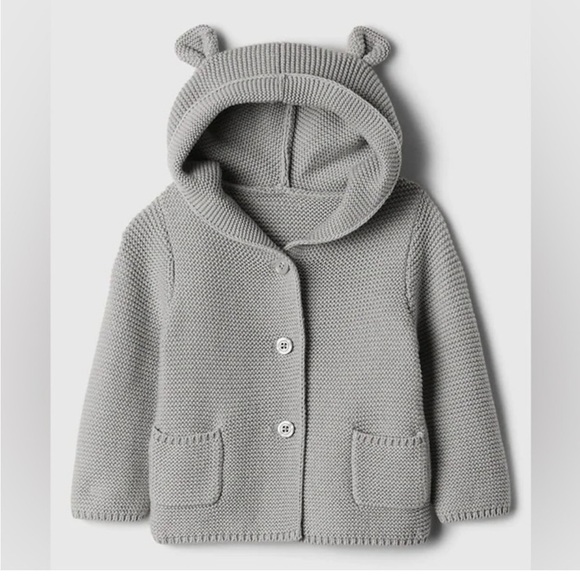 Gap Baby Bear Garter Cardigan gray 18/24m - Picture 1 of 6